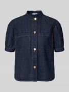 More & More Regular Fit Jeansbluse mit Brusttaschen in Jeansblau, Größ...