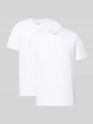 BOSS T-Shirt mit V-Ausschnitt im 2er-Pack Modell 'ComfortS' in Weiss, ...
