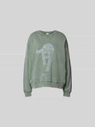 Lala Berlin Oversized Sweatshirt mit Motiv-Print in Schilf, Größe L