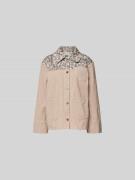 BAUM & PFERDGARTEN Cordjacke mit Animal-Print in Beige, Größe 34