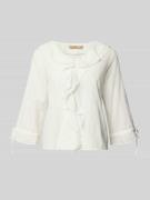 Smith and Soul Regular Fit Bluse mit Volants in Offwhite, Größe L