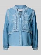 Bash Regular Fit Bluse mit Stitchings Modell 'LAURA' in Hellblau, Größ...