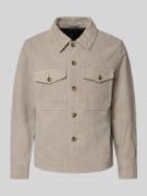 SELECTED HOMME Regular Fit Lederjacke aus echtem Ziegenvelours Modell ...