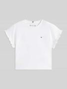 Tommy Hilfiger Teens Relaxed Fit T-Shirt aus Baumwoll-Mix mit Rüschen-...