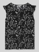 Tom Tailor Denim Loose Fit Top in Crinkle-Optik in Black, Größe L