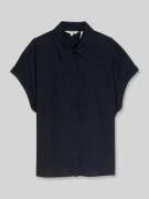 Tom Tailor Loose Fit Bluse aus Leinen-Viskose-Mix in Dunkelblau, Größe...