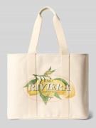 HUGO Strandtasche aus reiner Baumwolle Modell 'BECKY CPR' in Offwhite,...