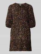 ICHI Minikleid aus Viskose im Allover-Look Modell 'MARRAKECH' in Black...