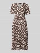 Pieces A-Linien Midikleid aus reiner Viskose Modell 'TALA' in Mittelbr...