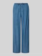 Only Wide Leg Hose aus Lyocell Modell 'CHARIS' in Jeansblau, Größe L