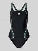 Arena Slim Fit Badeanzug mit Logo-Print Modell 'Control' in Black, Grö...