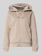Tom Tailor Regular Fit Sweatjacke mit Viskose-Anteil in Taupe, Größe L