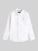 Tommy Hilfiger Kids Regular Fit Hemd aus Baumwoll-Mix mit Logo-Stitchi...