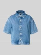 Pieces Loose Fit Jeansbluse aus reiner Baumwolle Modell 'SKY' in Jeans...