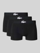 Lacoste Trunks aus Baumwoll-Mix im 3er-Pack in Black, Größe L