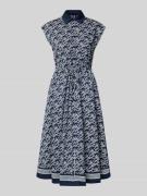 Tommy Hilfiger Hemdblusenkleid in Midi-Länge aus Baumwolle-Seide-Mix i...
