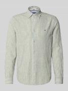 Tommy Jeans Regular Fit Freizeithemd aus Leinen-Baumwoll-Mix in Gruen,...