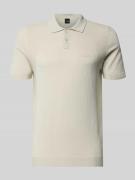 BOSS Green Poloshirt mit Logo Detail in Sand, Größe L