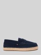 Tommy Hilfiger Loafer aus echtem Veloursleder in Dunkelblau, Größe 41