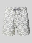 BOARDIES Badehose im Allover-Look Modell 'Ilfracombe' in Lind, Größe L