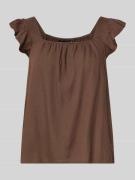 Pieces Regular Fit Blusentop aus Baumwoll-Leinen-Mix Modell 'PIA' in D...