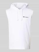 CHAMPION Hoodie mit Label-Stitching in Weiss, Größe L