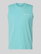 CHAMPION Top mit Label-Stitching und Rundhalsausschnitt in Aqua, Größe...