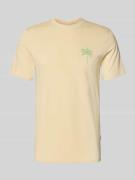 Blend T-Shirt mit Motiv-Print Modell 'SUN PALMS' in Sand, Größe L