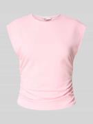 Only Slim Fit T-Shirt aus Baumwoll-Mix Modell 'MIRA' in Rosa, Größe L