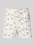 Jake*s Casual Regular Fit Pyjama-Shorts mit Allover-Motiv-Print in Off...