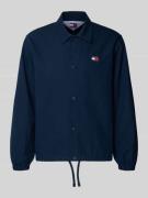 Tommy Jeans Regular Fit Hemdjacke aus reiner Baumwolle in Dunkelblau, ...