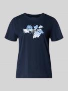 Tom Tailor Regular Fit T-Shirt aus reiner Baumwolle in Marine, Größe L