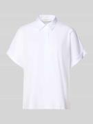 ETERNA Bluse mit kurzer verdeckter Knopfleiste in Weiss, Größe 34