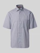 ETERNA Relaxed Fit Business Hemd aus Lyocell-Mix in Marine, Größe 40