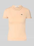 Lacoste Slim Fit T-Shirt aus Baumwoll-Mix in Apricot, Größe 34