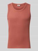 Drykorn Tanktop in Ripp-Optik Modell 'Nathan' in Orange, Größe L
