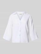 FREE/QUENT Boxy Fit Bluse mit V-Ausschnitt Modell 'Lava' in Offwhite, ...