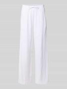 FREE/QUENT Wide Leg Pants aus Leinen-Mix mit elastischem Bund Modell '...