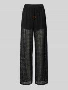 Vero Moda Weite Hose aus Spitze Modell 'MAYA' in Black, Größe XS