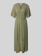 Selected Femme Regular Fit Leinenkleid mit V-Ausschnitt Modell 'VIVA' ...