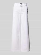 Marc Cain Wide Leg Hose mit Gürtel in Weiss, Größe 36