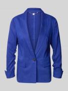 Marc Cain Blazer aus Leinen-Mix mit Reverskragen in Royal, Größe 34