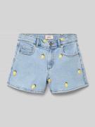 Only Regular Fit Jeansshorts aus Baumwoll-Mix Modell 'BLAIR' in Hellbl...