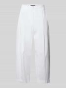 Luisa Cerano Caprihose mit Gesäßtasche in Weiss, Größe 34