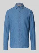 FIL NOIR Regular Fit Business-Hemd aus Leinen-Baumwoll-Mix Modell 'ROM...