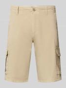 bugatti Regular Fit Bermudas mit Cargotaschen in Ecru, Größe 48