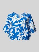 s.Oliver RED LABEL Relaxed Fit Blusentop aus Viskose-Mix in Royal Mela...