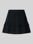 Vero Moda Volant Mini-Rock aus reiner Baumwolle 'TRINE' in Black, Größ...