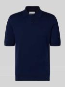 Armedangels Slim Fit Poloshirt aus reiner Bio-Baumwolle in Marine, Grö...