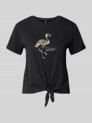 Only Regular Fit T-Shirt aus reiner Baumwolle Modell 'DORA LIFE' in Bl...